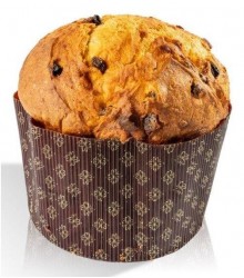 Klassicher Panettone mit Rosinen und kandierte Frucht