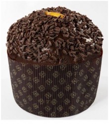 Panettone mit Birne und Bitterschokolade