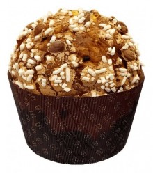 Panettone mit Birne und Bitterschokolade